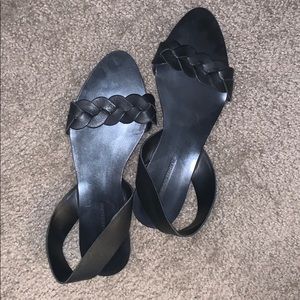 Zara braided leather sandals 38